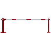 Manual barrier | with pneumatic spring | and fixed pole support | clear width: 3000 mm | with double profile cylinder lock on the main support